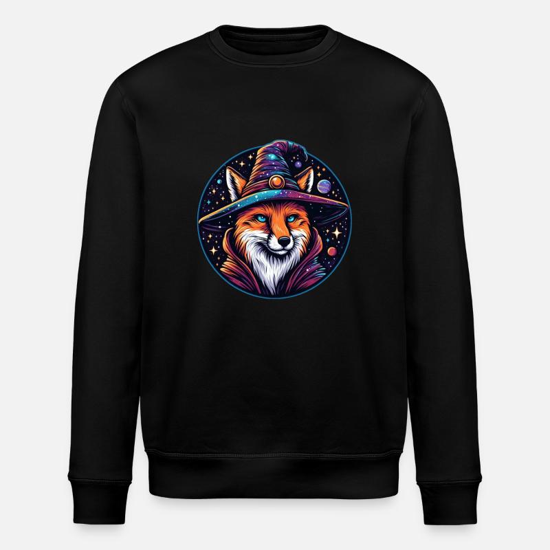 Fantasy Fox - Himmlischer Zauberer - Stanley/Stella Unisex Bio-Sweatshirt ROLLER - Schwarz