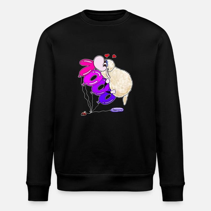 Wolly Sheepling 1000 subscribers - Stanley/Stella ROLLER Unisex Organic Sweatshirt - black