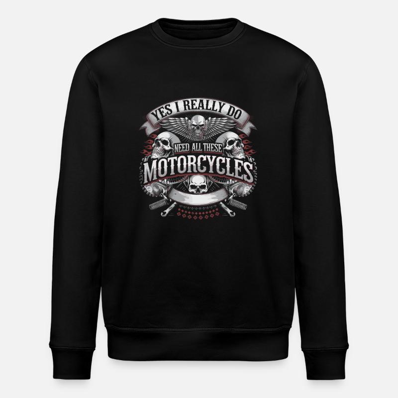 Motorcycle love without compromise - Stanley/Stella ROLLER Unisex Organic Sweatshirt - black