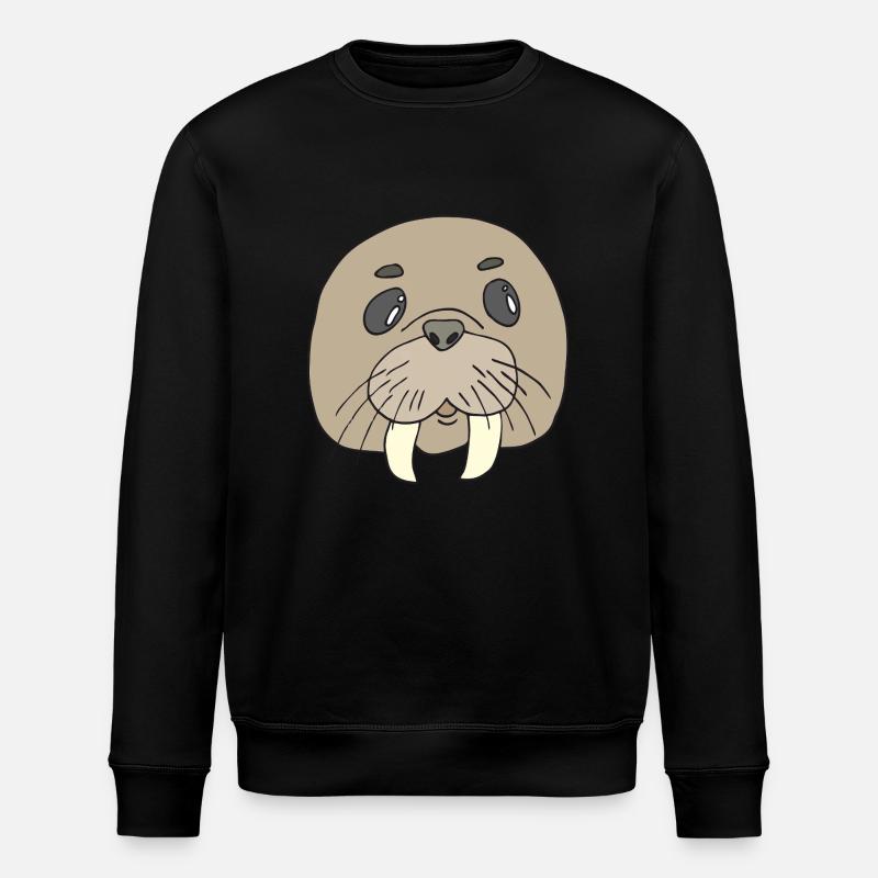 walross - Stanley/Stella Unisex Bio-Sweatshirt ROLLER - Schwarz