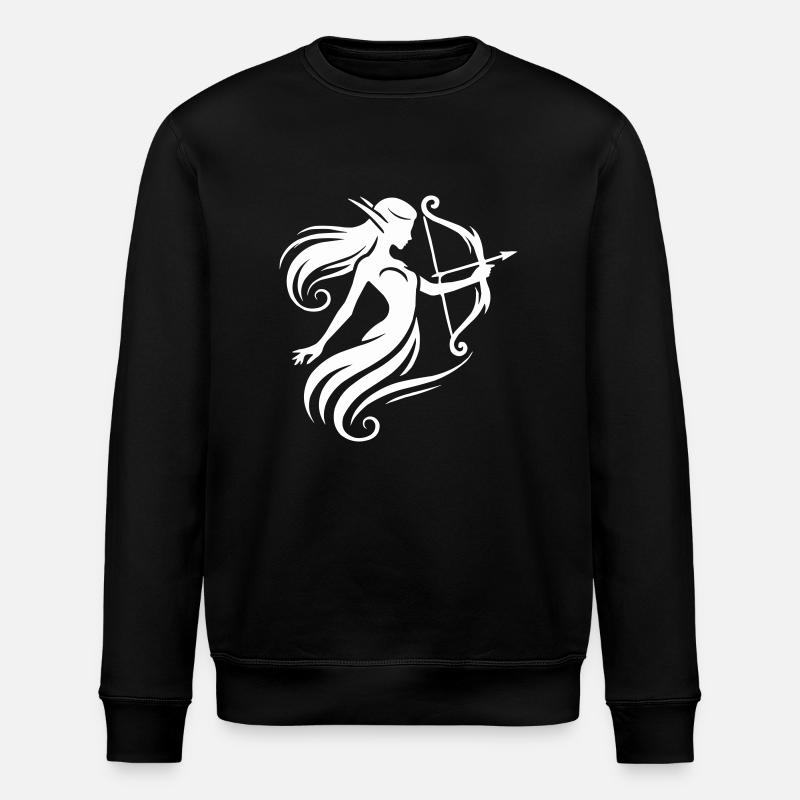 elfe pfeil und bogen - Stanley/Stella Unisex Bio-Sweatshirt ROLLER - Schwarz