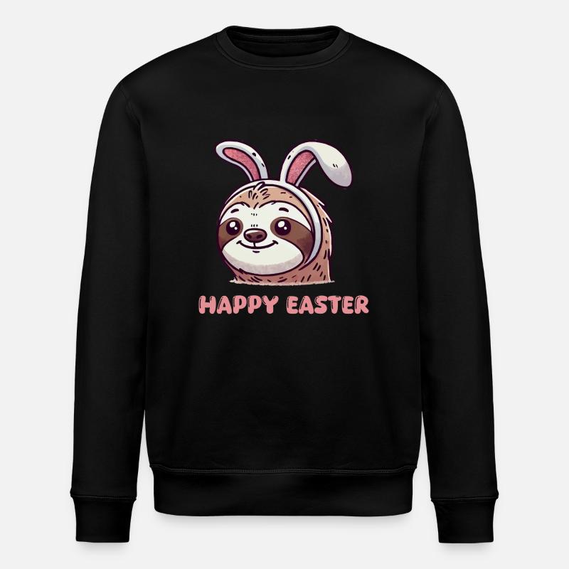 Sloth Sloth Bunny - Stanley/Stella ROLLER Unisex Organic Sweatshirt - black