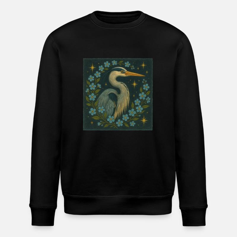 Grand Héron - Sweat bio ROLLER Stanley/Stella Unisexe - noir
