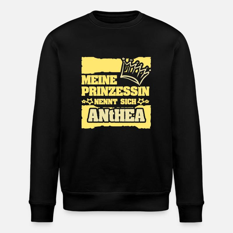Maedchenname Anthea - Stanley/Stella Unisex Bio-Sweatshirt ROLLER - Schwarz