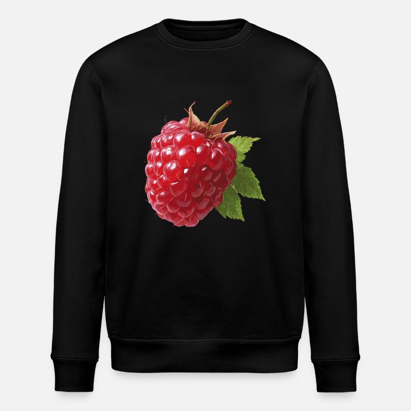 red raspberry - Stanley/Stella ROLLER Unisex Organic Sweatshirt - black