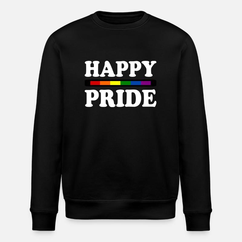 Happy pride - Stanley/Stella Unisex Bio-Sweatshirt ROLLER - Schwarz