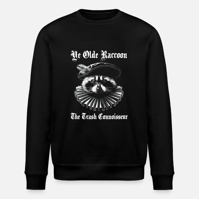 Ye Olde Raccoon - The Trash Connoisseur - Stanley/Stella Unisex Bio-Sweatshirt ROLLER - Schwarz
