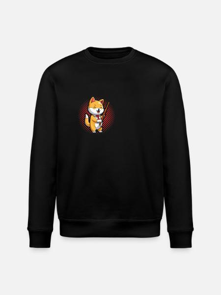 Flutist Dog Flute - Stanley/Stella ROLLER Unisex Organic Sweatshirt - black