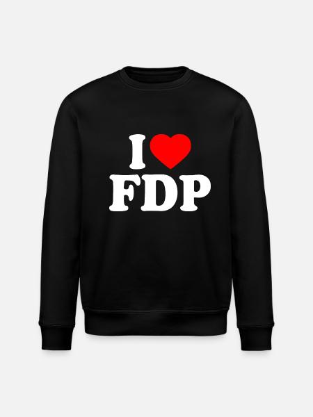 I love FDP - Stanley/Stella ROLLER Unisex Organic Sweatshirt - black