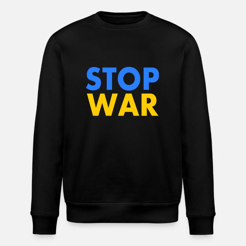 Stop war - Stanley/Stella Unisex Bio-Sweatshirt ROLLER - Schwarz