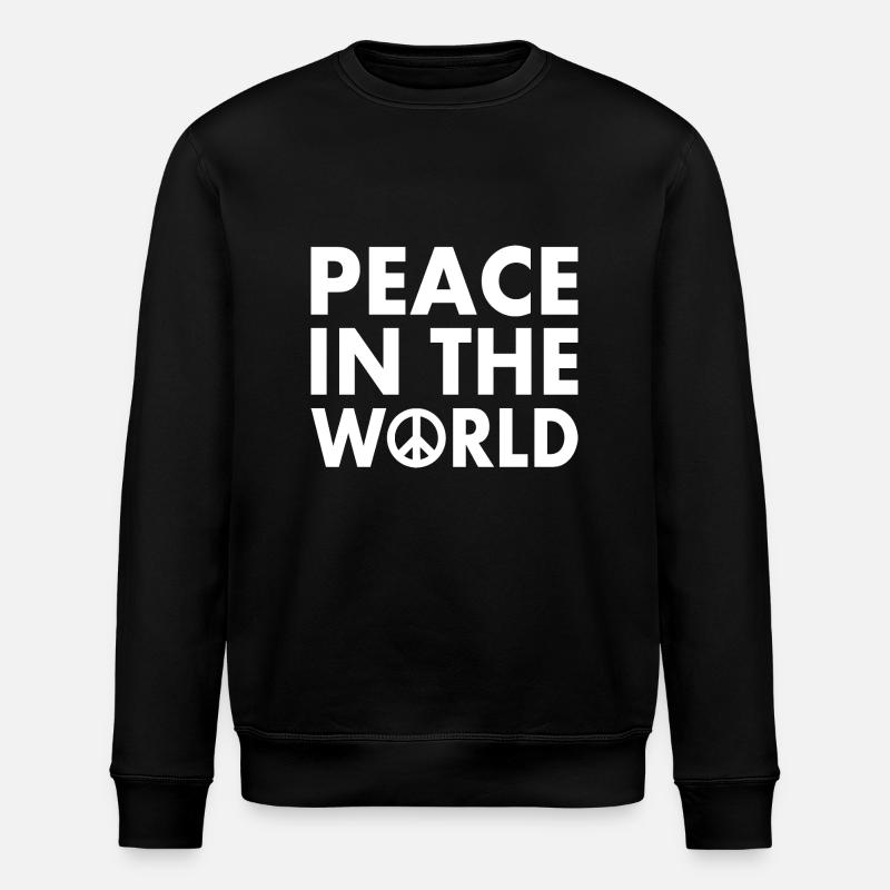 Peace in the world - Stanley/Stella Unisex Bio-Sweatshirt ROLLER - Schwarz