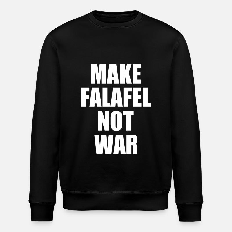 Make falafel not war - Stanley/Stella ROLLER Unisex Organic Sweatshirt - black