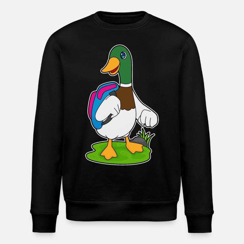 Duck Wanderer Backpack - Stanley/Stella ROLLER Unisex Organic Sweatshirt - black