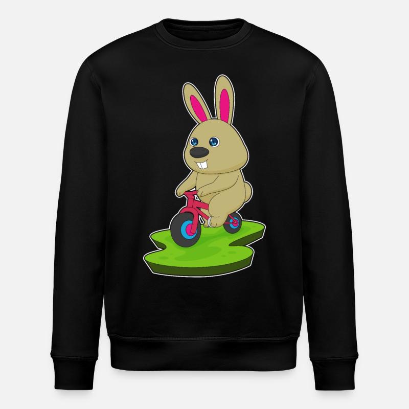 Rabbit Bicycle - Stanley/Stella ROLLER Unisex Organic Sweatshirt - black