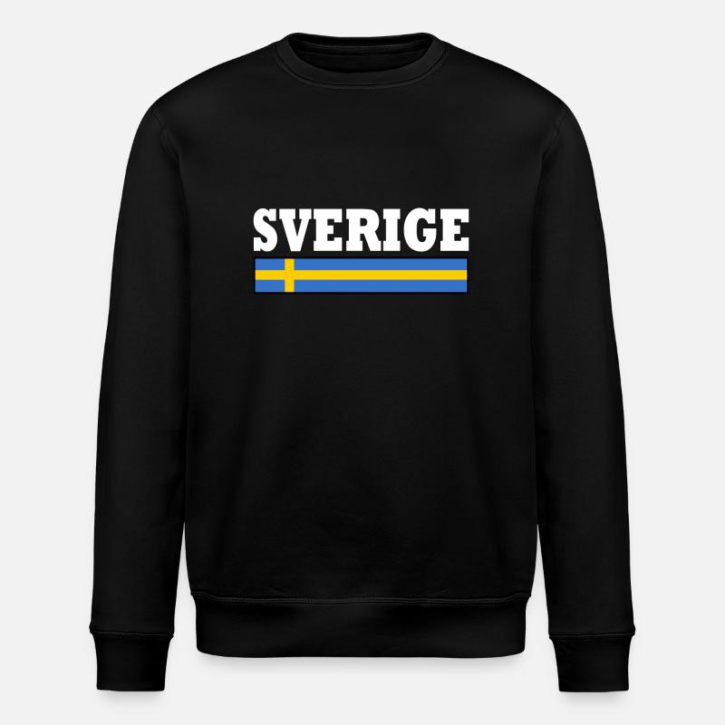Sweden flag - Stanley/Stella ROLLER Unisex Organic Sweatshirt - black
