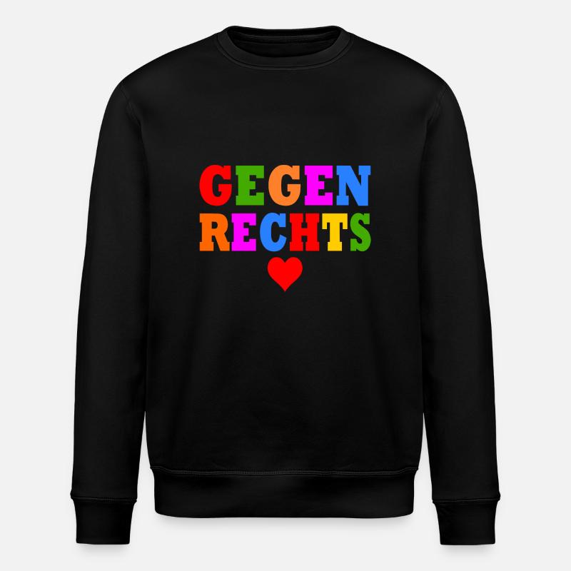 Gegen rechts - Stanley/Stella Unisex Bio-Sweatshirt ROLLER - Schwarz