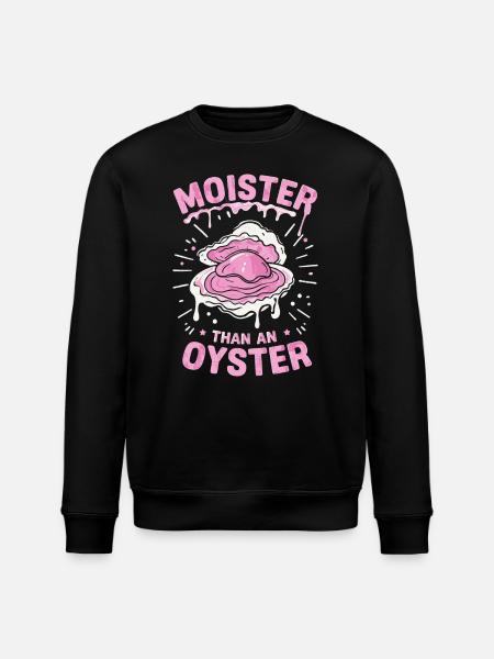 Moister Oyster - Stanley/Stella ROLLER Unisex Organic Sweatshirt - black