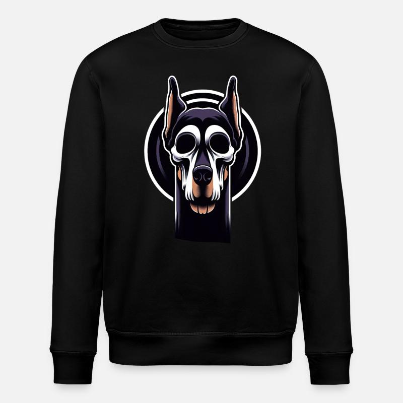 Doberman fluo Skull Edge - Sweat bio ROLLER Stanley/Stella Unisexe - noir