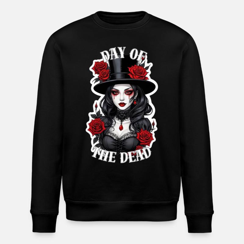 Dame gothique aux roses rouges - Sweat bio ROLLER Stanley/Stella Unisexe - noir