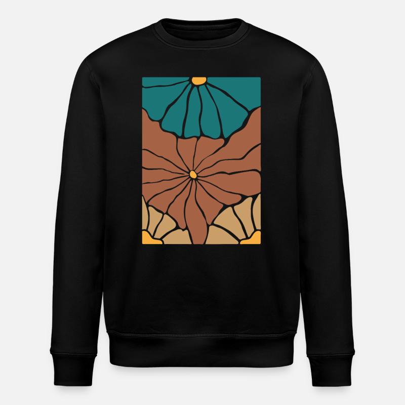 Fleurs de flore bohème - Sweat bio ROLLER Stanley/Stella Unisexe - noir