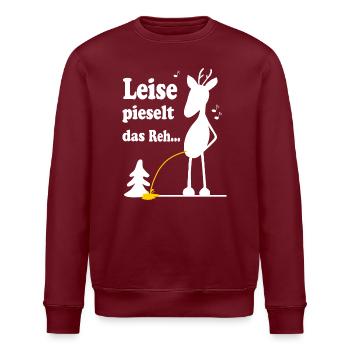 Weihnachtslied Schnee Reh - Stanley/Stella Unisex Bio-Sweatshirt ROLLER - Burgunderrot - Vorne - Nik (191cm)