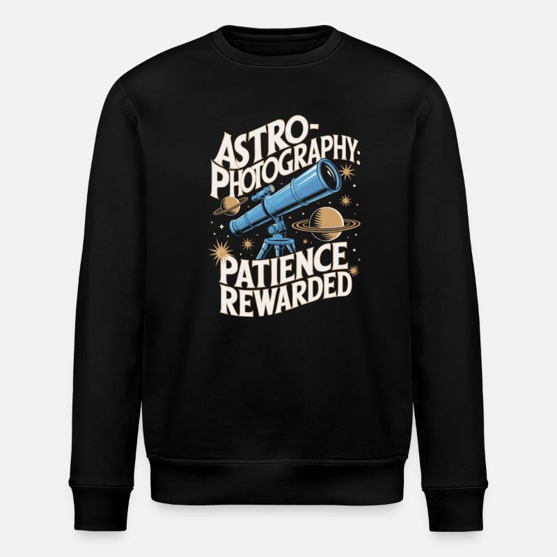 Astronomy Astrophotography Telescope - Stanley/Stella ROLLER Unisex Organic Sweatshirt - black
