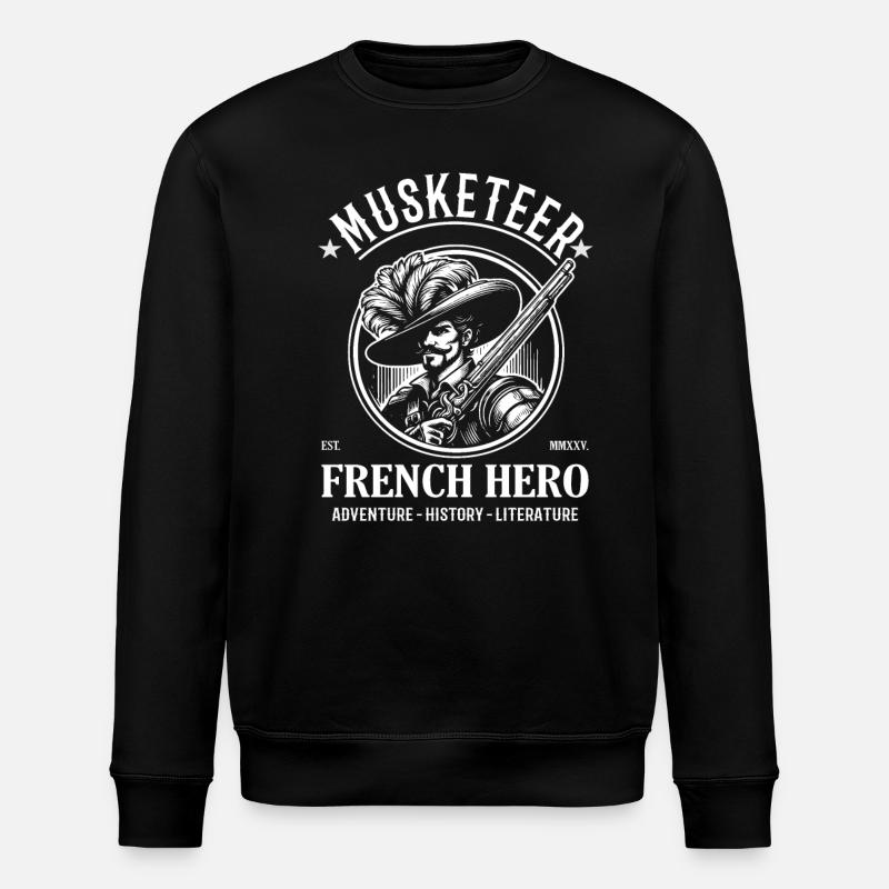 Mousquetaire, le héros français - Sweat bio ROLLER Stanley/Stella Unisexe - noir