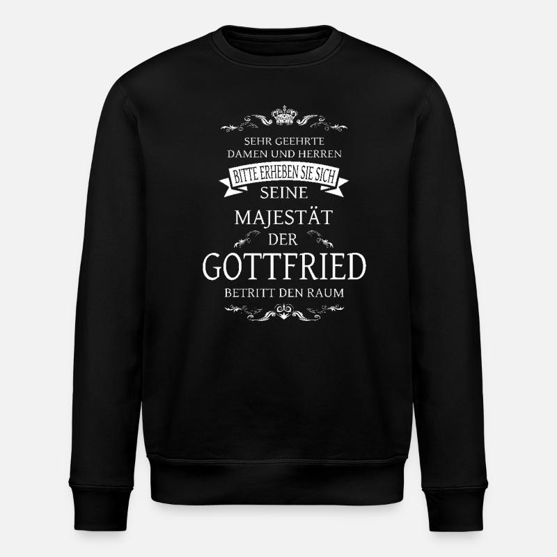 Hans Majestæt Gottfried kommer ind i rummet - Stanley/Stella økologisk unisex-sweatshirt ROLLER - sort