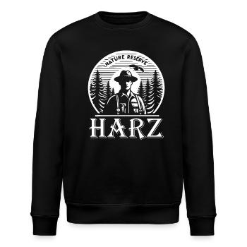 Naturreservat Harz – Wo die Natur zu Hause ist - Stanley/Stella Unisex Bio-Sweatshirt ROLLER - Schwarz - Vorne - Nik (191cm)