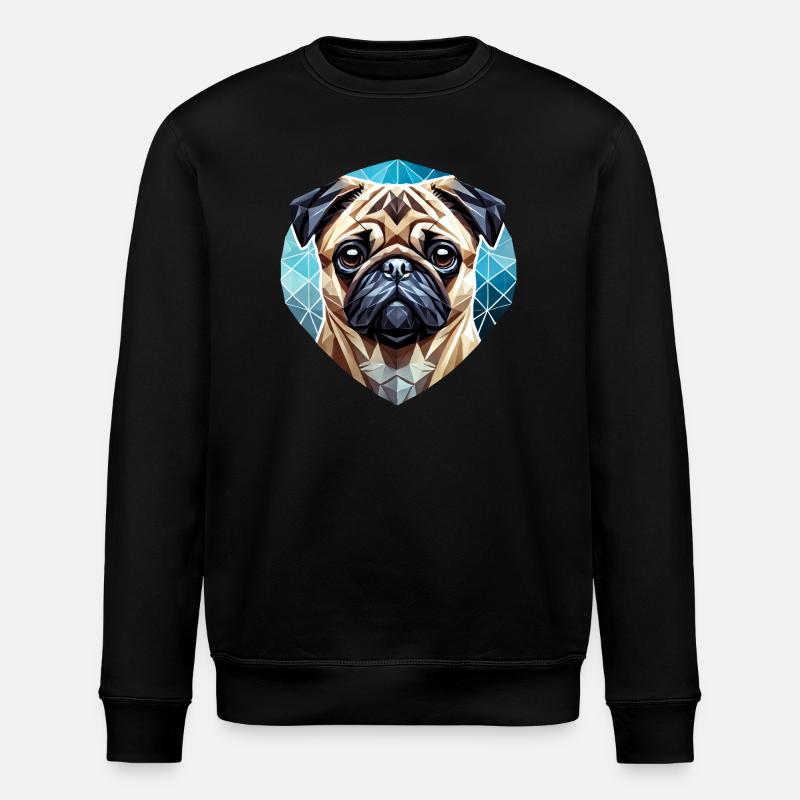 Visage de carlin Géométrie Art - Sweat bio ROLLER Stanley/Stella Unisexe - noir