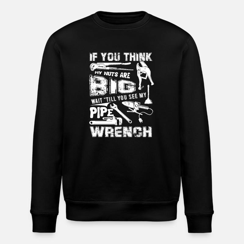 Plumber's Pipe Wrench - Stanley/Stella ROLLER Unisex Organic Sweatshirt - black