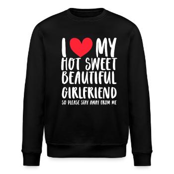 Ich Liebe Meine Freundin Paare Freund Geschenkidee - Stanley/Stella Unisex Bio-Sweatshirt ROLLER - Schwarz - Vorne - Nik (191cm)