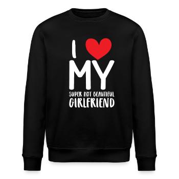 Ich Liebe Meine Freundin Paare Freund Geschenkidee - Stanley/Stella Unisex Bio-Sweatshirt ROLLER - Schwarz - Vorne - Nik (191cm)