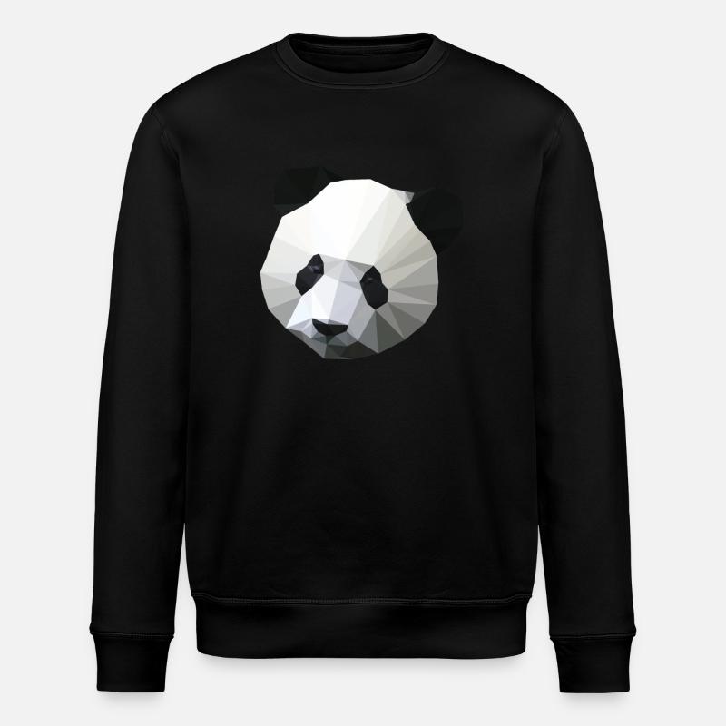 Polygon Panda - Stanley/Stella Unisex Bio-Sweatshirt ROLLER - Schwarz