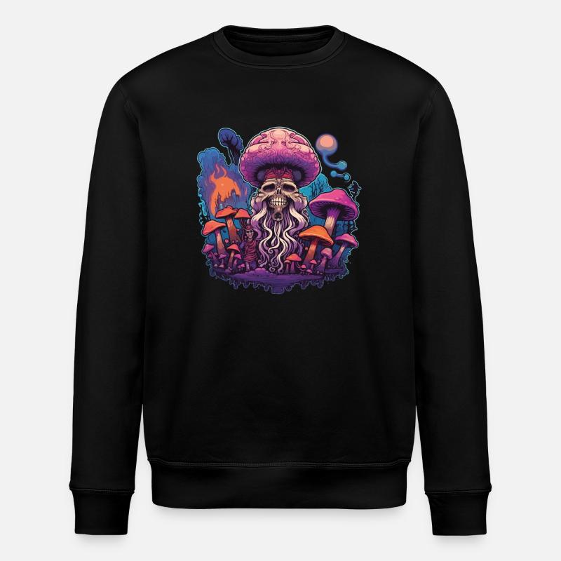 Psychedelischer Traum - Stanley/Stella Unisex Bio-Sweatshirt ROLLER - Schwarz