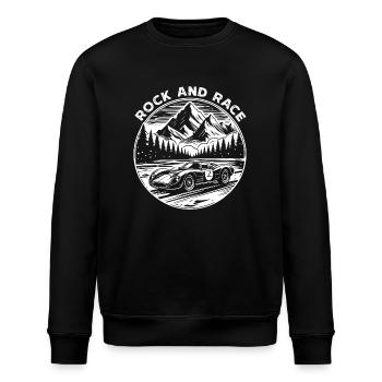 T-shirt de voiture de sport vintage - Rock and Race Design - Sweat bio ROLLER Stanley/Stella Unisexe - noir - Devant - Nik (191cm)