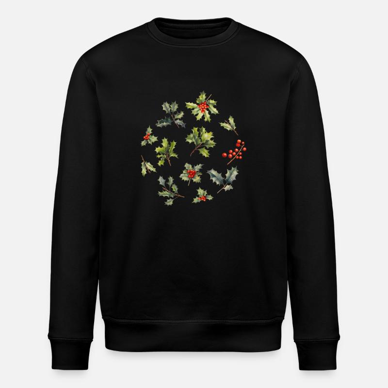 Botanique de Noël - Sweat bio ROLLER Stanley/Stella Unisexe - noir