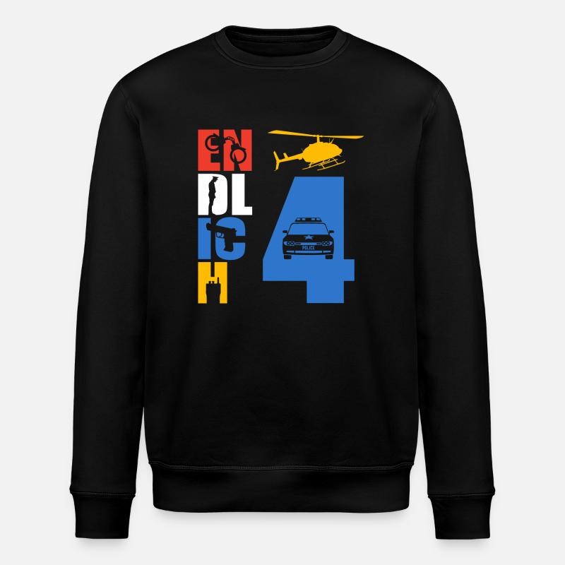 Endlich 4 Polizei - Stanley/Stella Unisex Bio-Sweatshirt ROLLER - Schwarz
