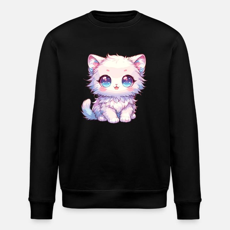 Anime Babykatze - Stanley/Stella Unisex Bio-Sweatshirt ROLLER - Schwarz