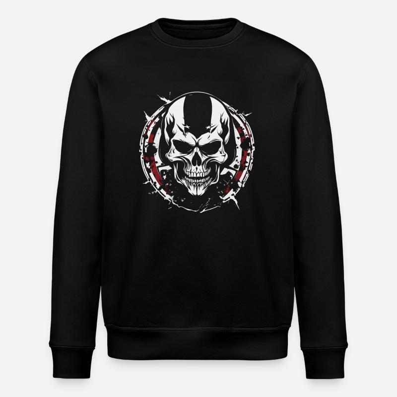 Totenkopf / Skull - Stanley/Stella Unisex Bio-Sweatshirt ROLLER - Schwarz