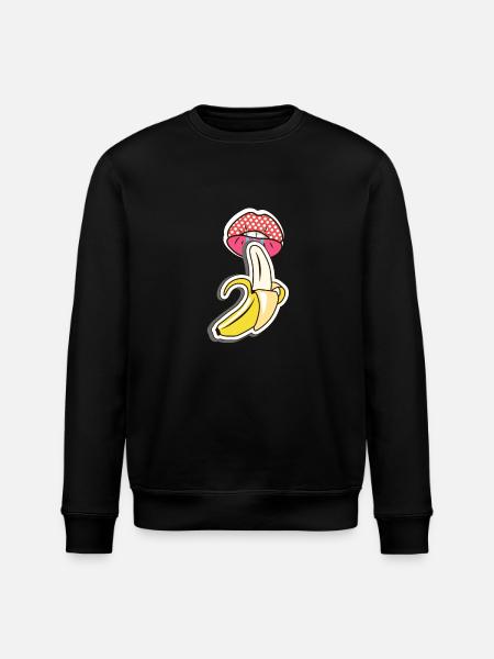 Banana kisses - Stanley/Stella ROLLER Unisex Organic Sweatshirt - black