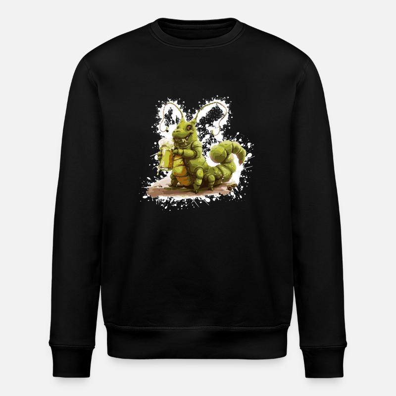 Worm Bière Drôle - Sweat bio ROLLER Stanley/Stella Unisexe - noir