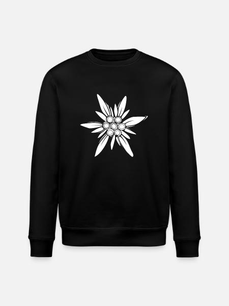 Edelweiss – Inspiring Mountain Flower - Stanley/Stella ROLLER Unisex Organic Sweatshirt - black