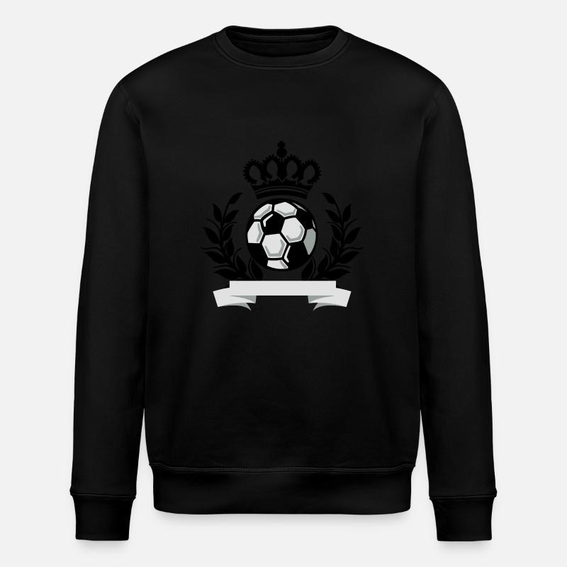 fussball kronenbanner - Stanley/Stella Unisex Bio-Sweatshirt ROLLER - Schwarz