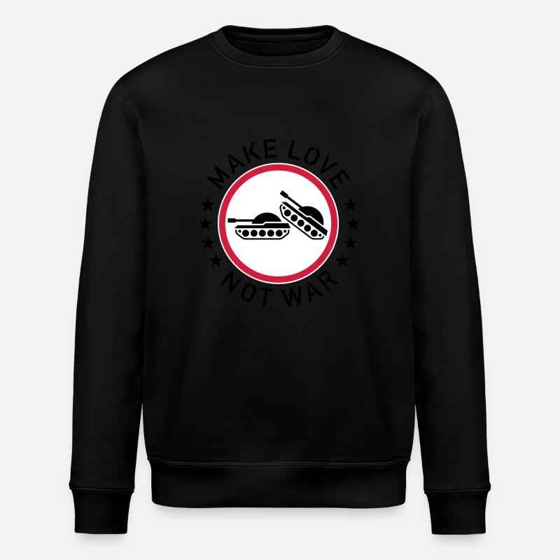 Make Love Not War (3C) - Stanley/Stella ROLLER Unisex Organic Sweatshirt - black
