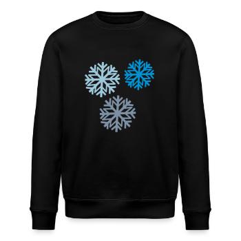 Schneeflocke 2 - Stanley/Stella Unisex Bio-Sweatshirt ROLLER - Schwarz - Vorne - Nik (191cm)