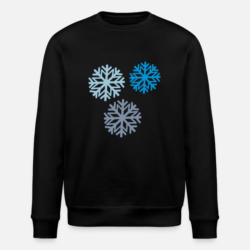 Flocon de neige 2 - Sweat bio ROLLER Stanley/Stella Unisexe - noir