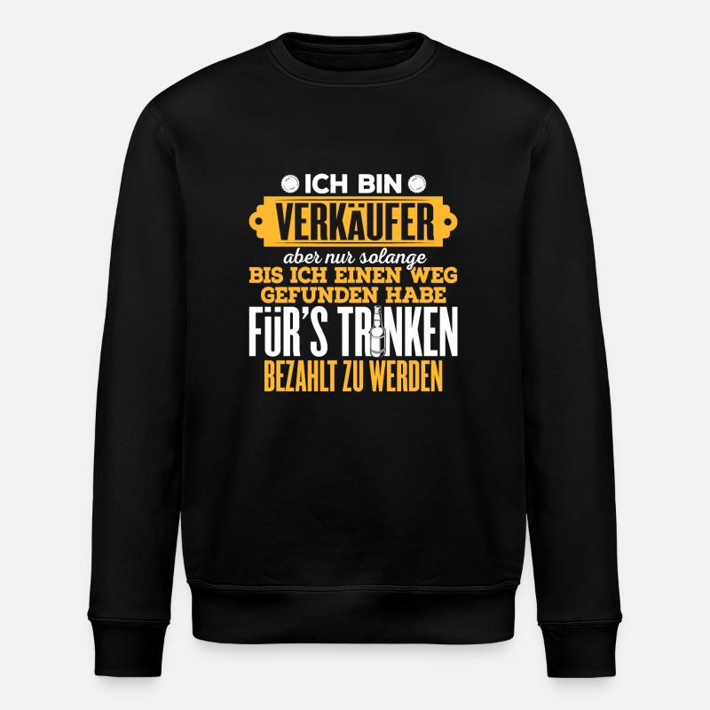 VERKÄUFER - Stanley/Stella Unisex Bio-Sweatshirt ROLLER - Schwarz