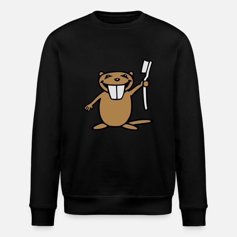 Beaver - Stanley/Stella ROLLER Unisex Organic Sweatshirt - black