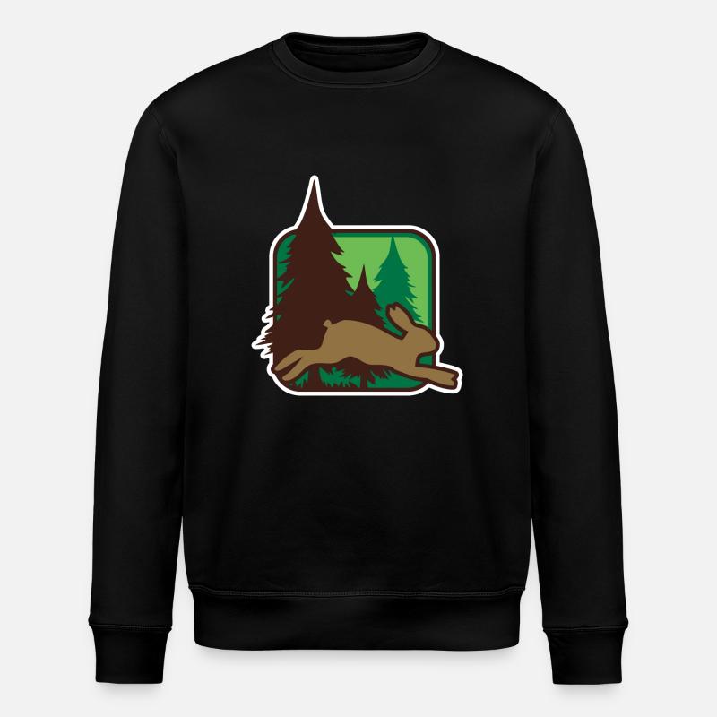 Hase - Symbol - Stanley/Stella Unisex Bio-Sweatshirt ROLLER - Schwarz